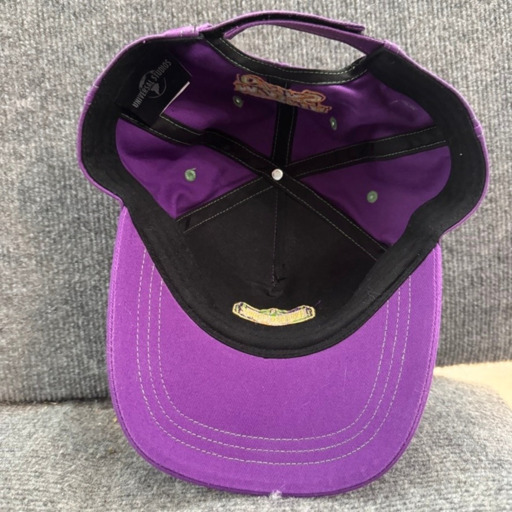 Universal Studios Florida Mardi Gras Alligator Purple Cotton Adjustable Hat Cap - Picture 6 of 8
